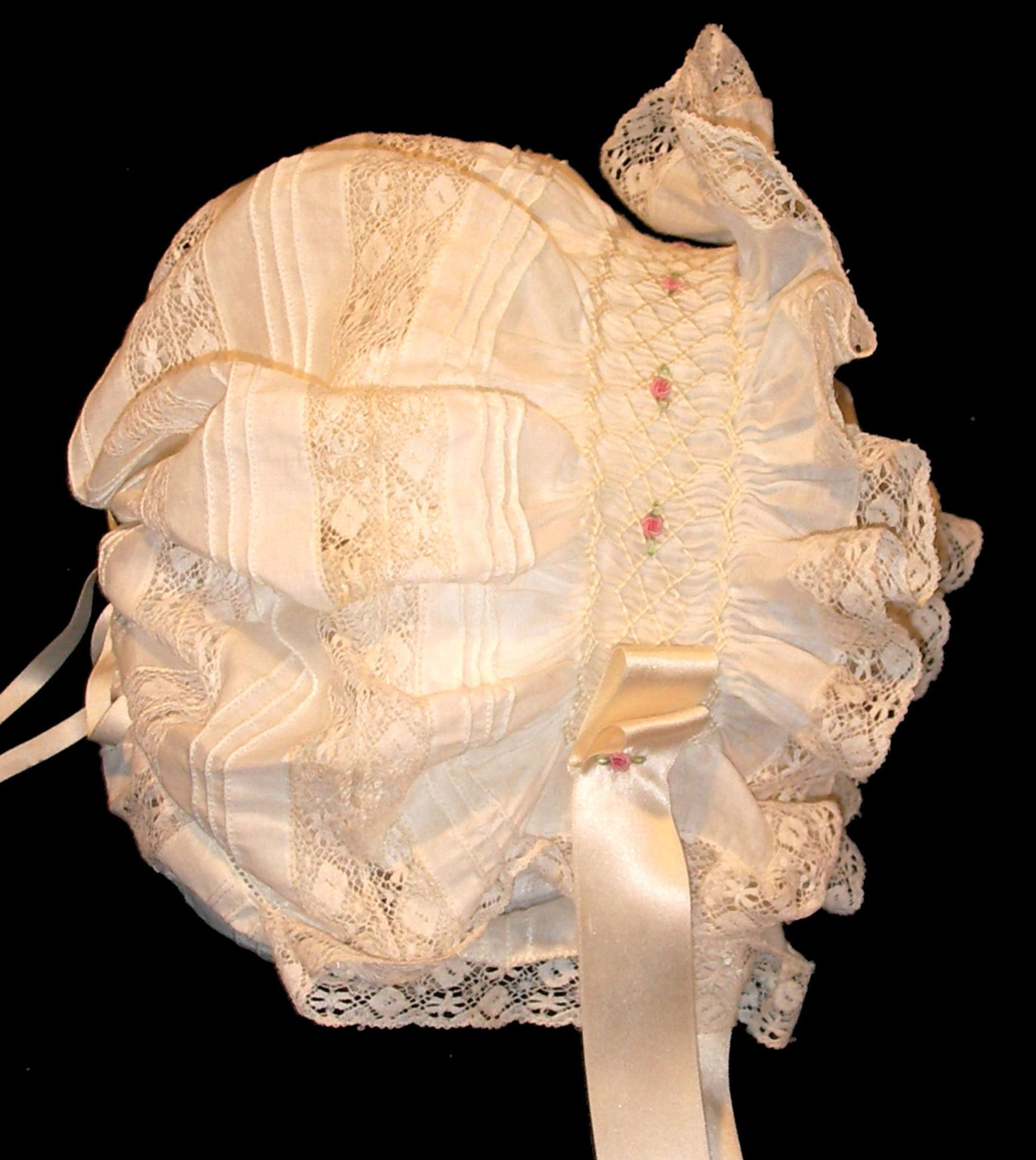 Hand Smocked Baby's Bonnet - Anna Marie